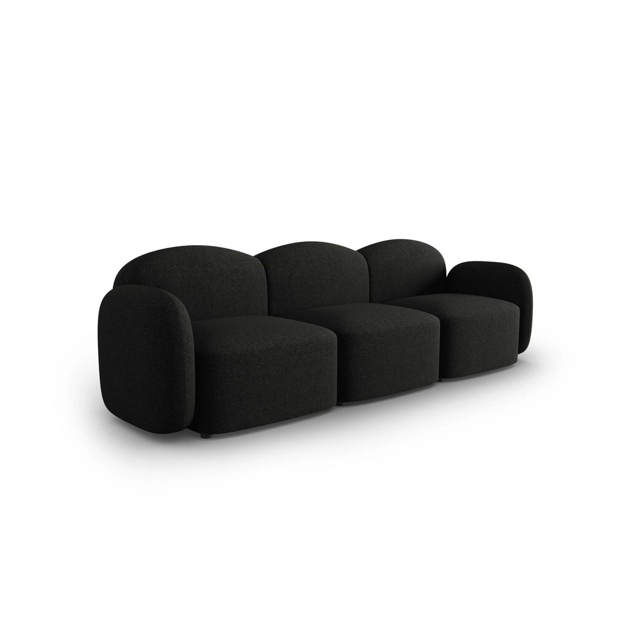 Blair 3-Sitzer Sofa mit Bezug aus Chenille (Leg19) in Black Melange, 274x95 cm – Bild 4
