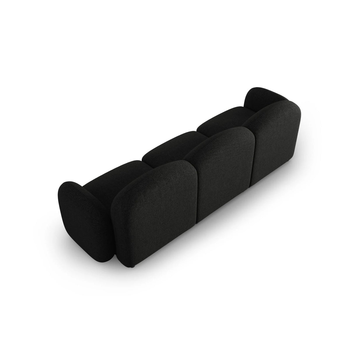 Blair 3-Sitzer Sofa mit Bezug aus Chenille (Leg19) in Black Melange, 274x95 cm – Bild 5