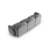 Blair 3-Sitzer Sofa mit Bezug aus Samt (CasAsh) in Hellgrau, 274x95 cm – Bild 3