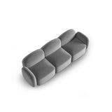 Blair 3-Sitzer Sofa mit Bezug aus Samt (CasAsh) in Hellgrau, 274x95 cm – Bild 4