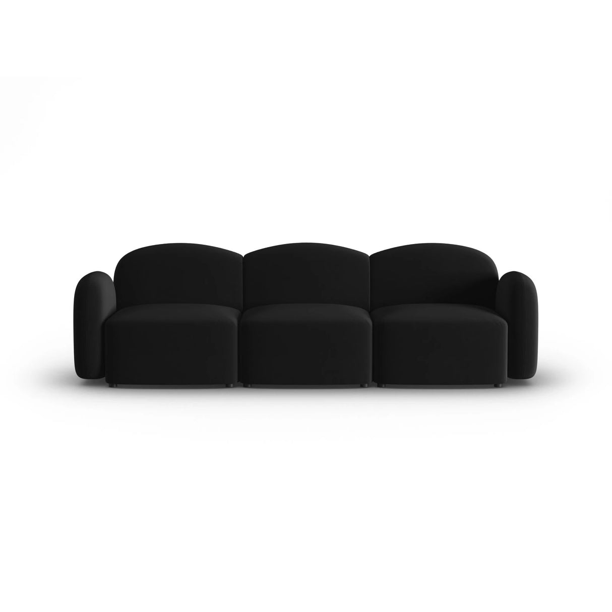 Blair 3-Sitzer Sofa mit Bezug aus Samt (CasBla) in Schwarz, 274x95 cm – Bild 1