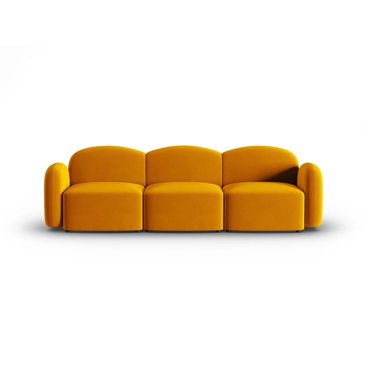 Blair 3-Sitzer Sofa mit Bezug aus Samt (CasMos) in Gelb, 274x95 cm – Bild 1
