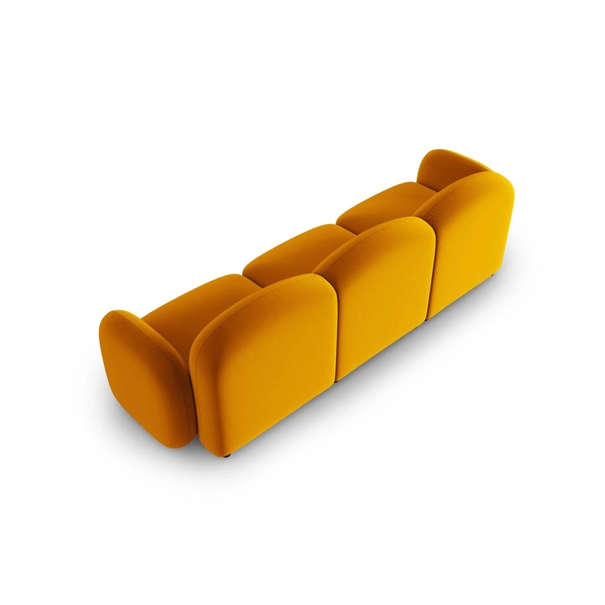 Blair 3-Sitzer Sofa mit Bezug aus Samt (CasMos) in Gelb, 274x95 cm – Bild 3