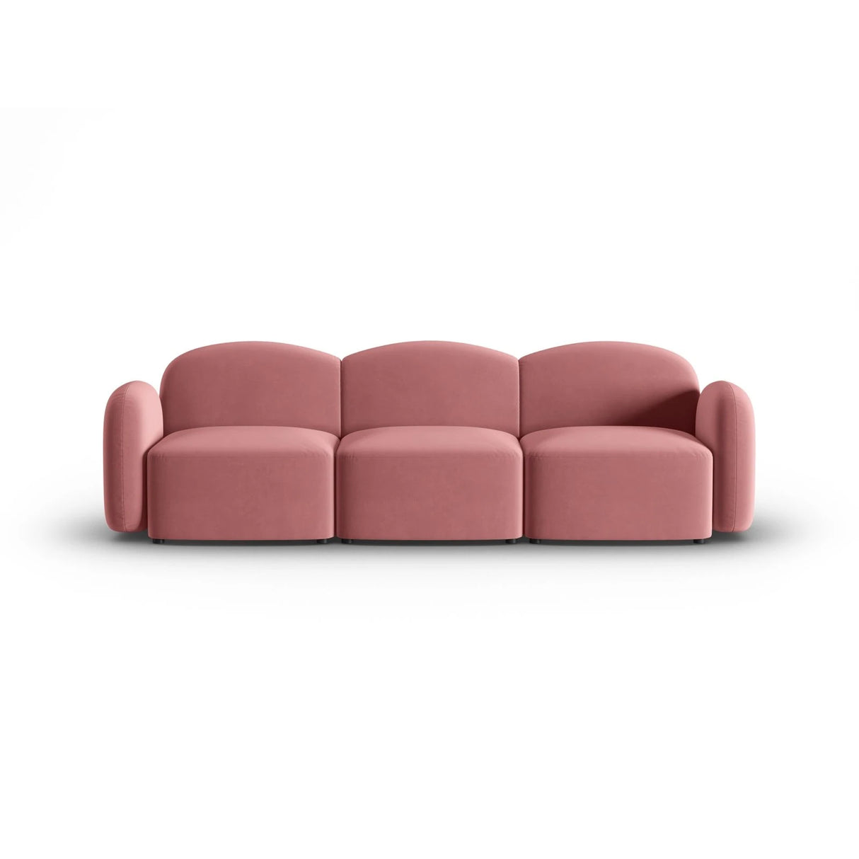 Blair 3-Sitzer Sofa mit Bezug aus Samt (CasSal) in Salmon, 274x95 cm – Bild 1
