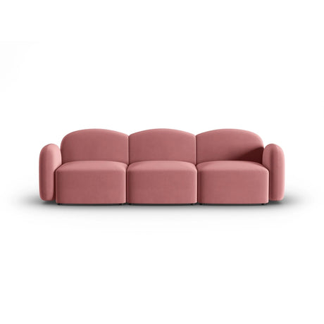 Blair 3-Sitzer Sofa mit Bezug aus Samt (CasSal) in Salmon, 274x95 cm – Bild 1