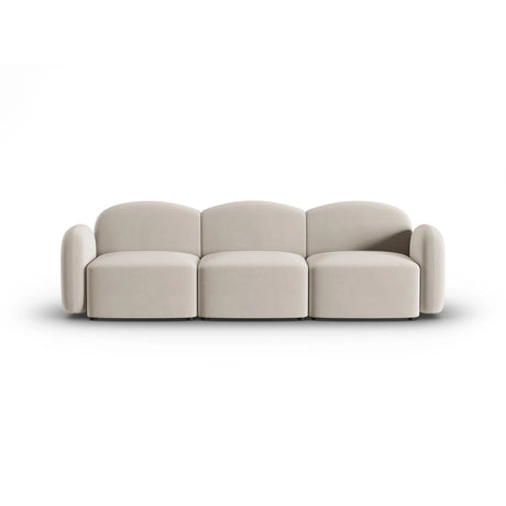 Blair 3-Sitzer Sofa mit Bezug aus Samt (CasSan) in Ecru, 274x95 cm – Bild 1
