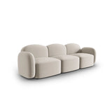 Blair 3-Sitzer Sofa mit Bezug aus Samt (CasSan) in Ecru, 274x95 cm – Bild 2