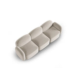 Blair 3-Sitzer Sofa mit Bezug aus Samt (CasSan) in Ecru, 274x95 cm – Bild 4