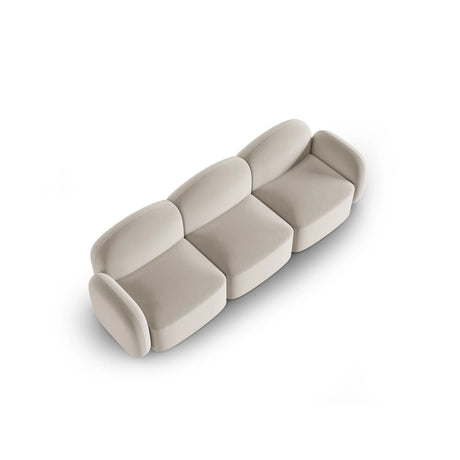 Blair 3-Sitzer Sofa mit Bezug aus Samt (CasSan) in Ecru, 274x95 cm – Bild 4