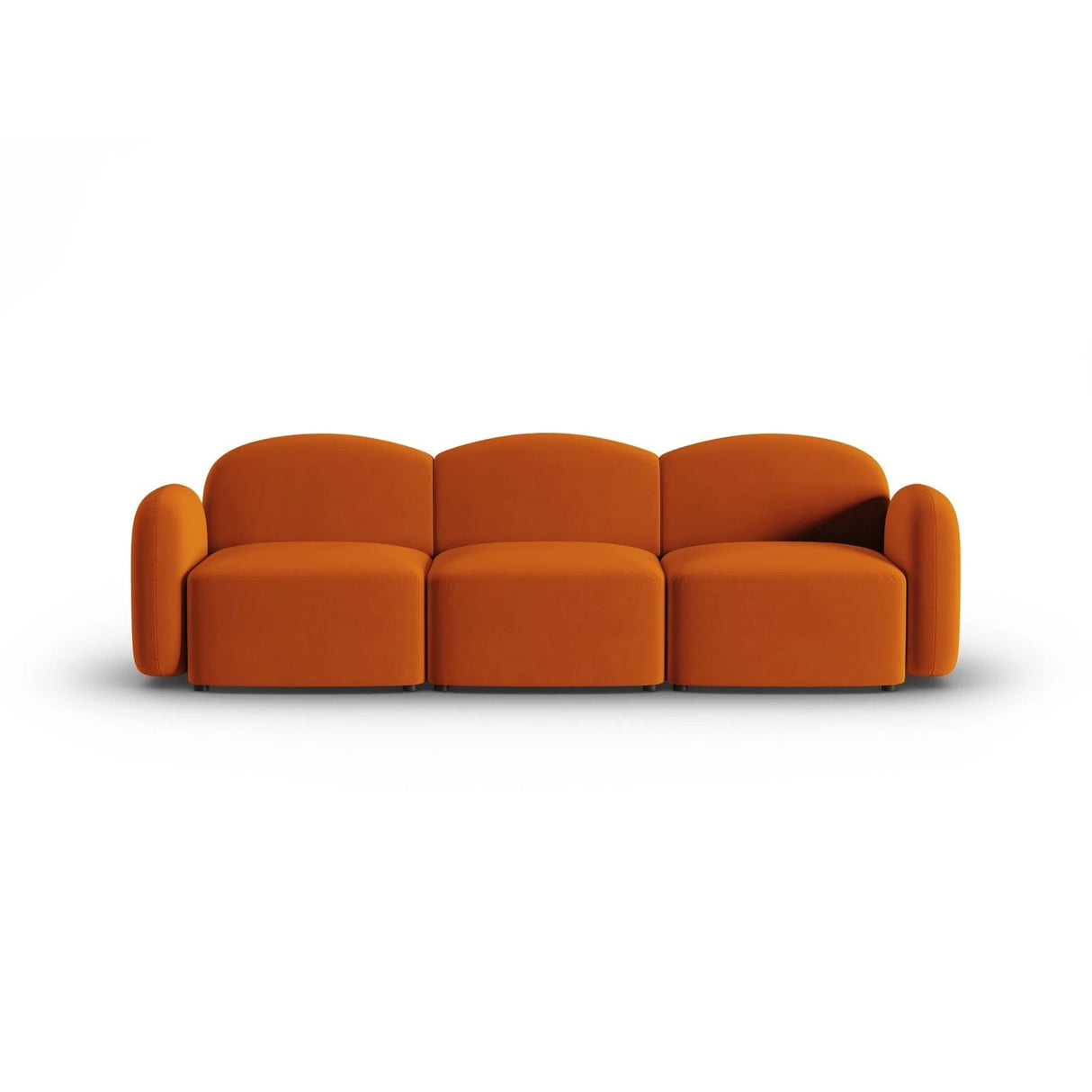 Blair 3-Sitzer Sofa mit Bezug aus Samt (CasTerr) in Terrakotta, 274x95 cm – Bild 1