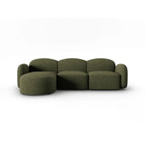 Blair 4-Sitzer Ecksofa Links, mit Bezug aus Chenille (Leg10) in Green Melange, 274x167 cm – Bild 1