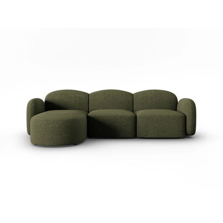 Blair 4-Sitzer Ecksofa Links, mit Bezug aus Chenille (Leg10) in Green Melange, 274x167 cm – Bild 1