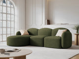 Blair 4-Sitzer Ecksofa Links, mit Bezug aus Chenille (Leg10) in Green Melange, 274x167 cm – Bild 2