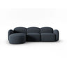 Blair 4-Sitzer Ecksofa Links, mit Bezug aus Chenille (Leg13) in Blue Melange, 274x167 cm – Bild 1