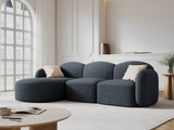 Blair 4-Sitzer Ecksofa Links, mit Bezug aus Chenille (Leg13) in Blue Melange, 274x167 cm – Bild 2