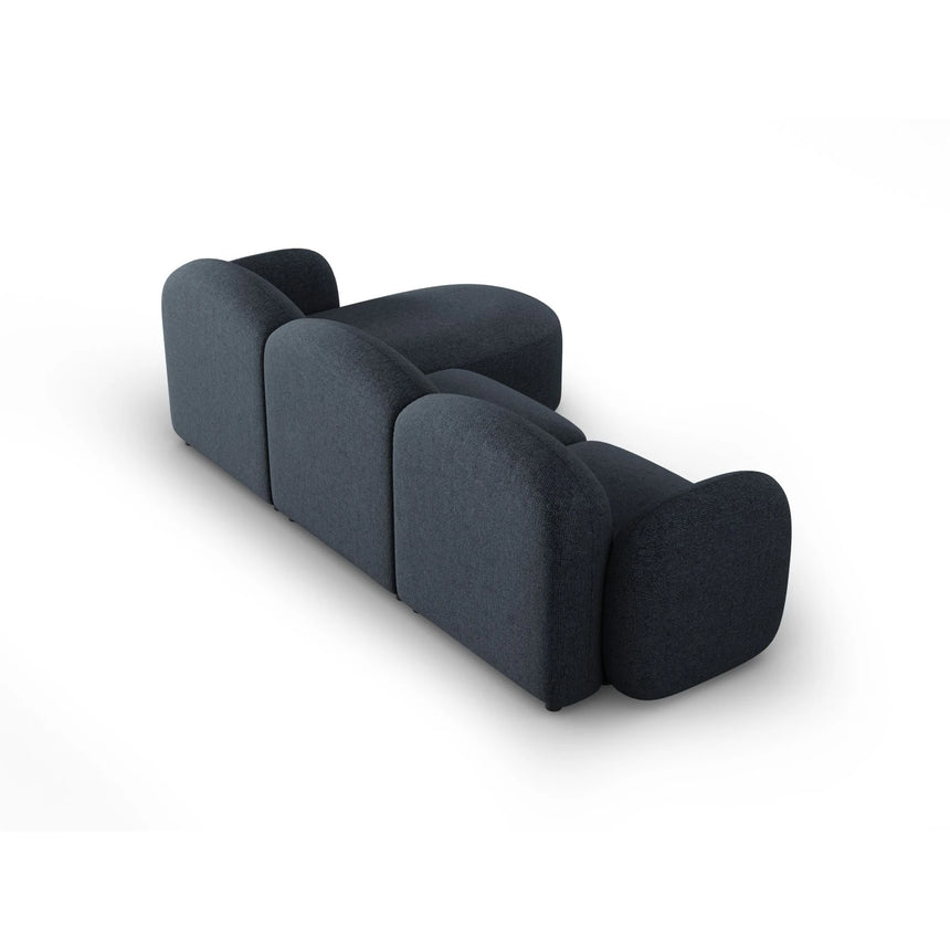 Blair 4-Sitzer Ecksofa Links, mit Bezug aus Chenille (Leg13) in Blue Melange, 274x167 cm – Bild 5