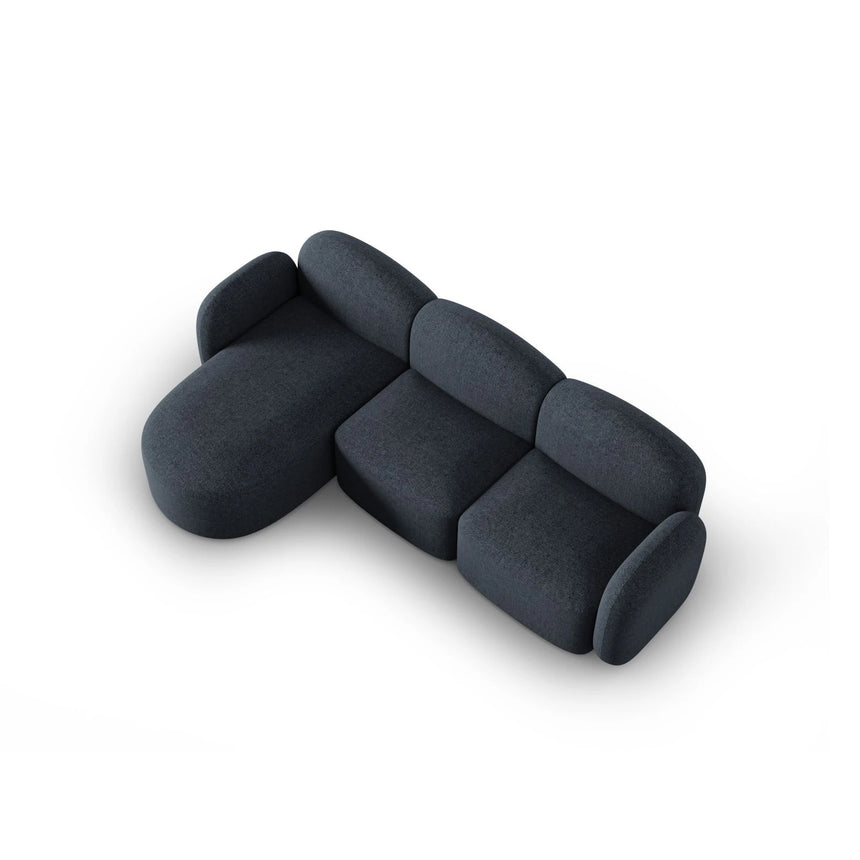 Blair 4-Sitzer Ecksofa Links, mit Bezug aus Chenille (Leg13) in Blue Melange, 274x167 cm – Bild 6