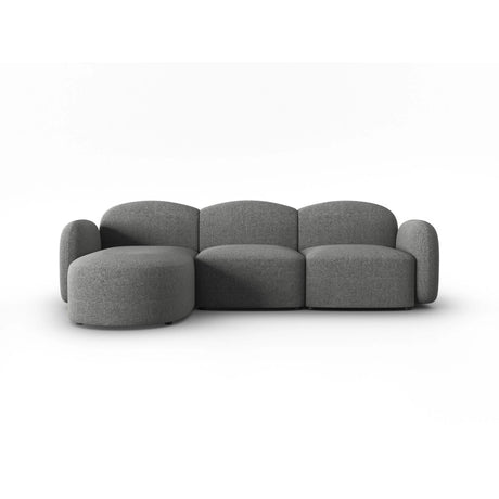 Blair 4-Sitzer Ecksofa Links, mit Bezug aus Chenille (Leg18) in Dark Grey Melange, 274x167 cm – Bild 1