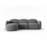 Blair 4-Sitzer Ecksofa Links, mit Bezug aus Chenille (Leg18) in Dark Grey Melange, 274x167 cm – Bild 1