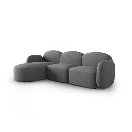 Blair 4-Sitzer Ecksofa Links, mit Bezug aus Chenille (Leg18) in Dark Grey Melange, 274x167 cm – Bild 4