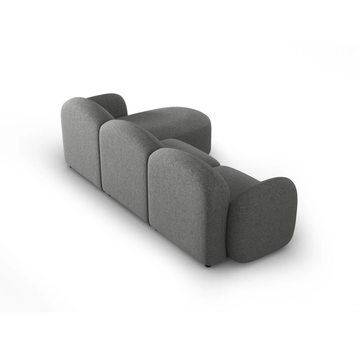 Blair 4-Sitzer Ecksofa Links, mit Bezug aus Chenille (Leg18) in Dark Grey Melange, 274x167 cm – Bild 5