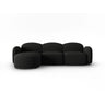 Blair 4-Sitzer Ecksofa Links, mit Bezug aus Chenille (Leg19) in Black Melange, 274x167 cm – Bild 1