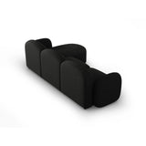 Blair 4-Sitzer Ecksofa Links, mit Bezug aus Chenille (Leg19) in Black Melange, 274x167 cm – Bild 5