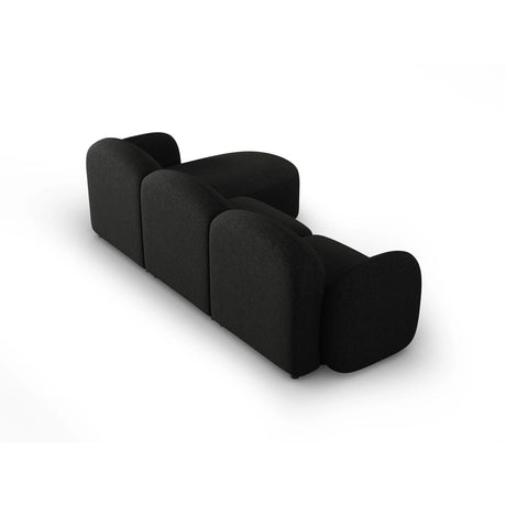 Blair 4-Sitzer Ecksofa Links, mit Bezug aus Chenille (Leg19) in Black Melange, 274x167 cm – Bild 5