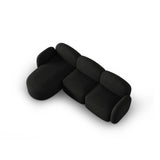 Blair 4-Sitzer Ecksofa Links, mit Bezug aus Chenille (Leg19) in Black Melange, 274x167 cm – Bild 6