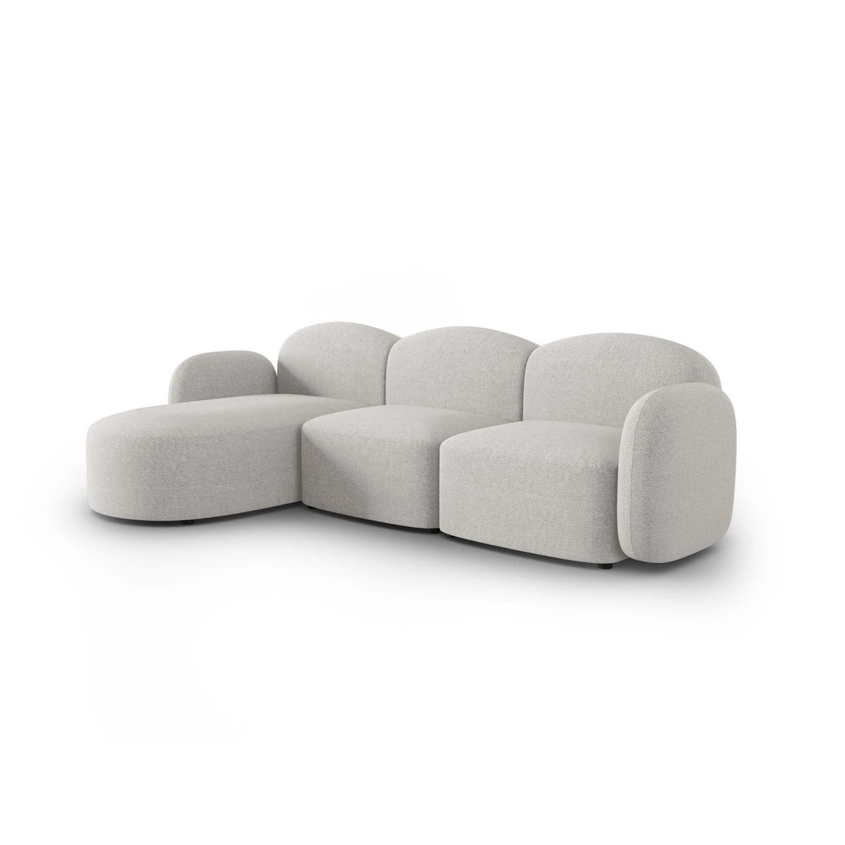 Blair 4-Sitzer Ecksofa Links, mit Bezug aus Chenille (Leg20) in Silver Melange, 274x167 cm – Bild 4
