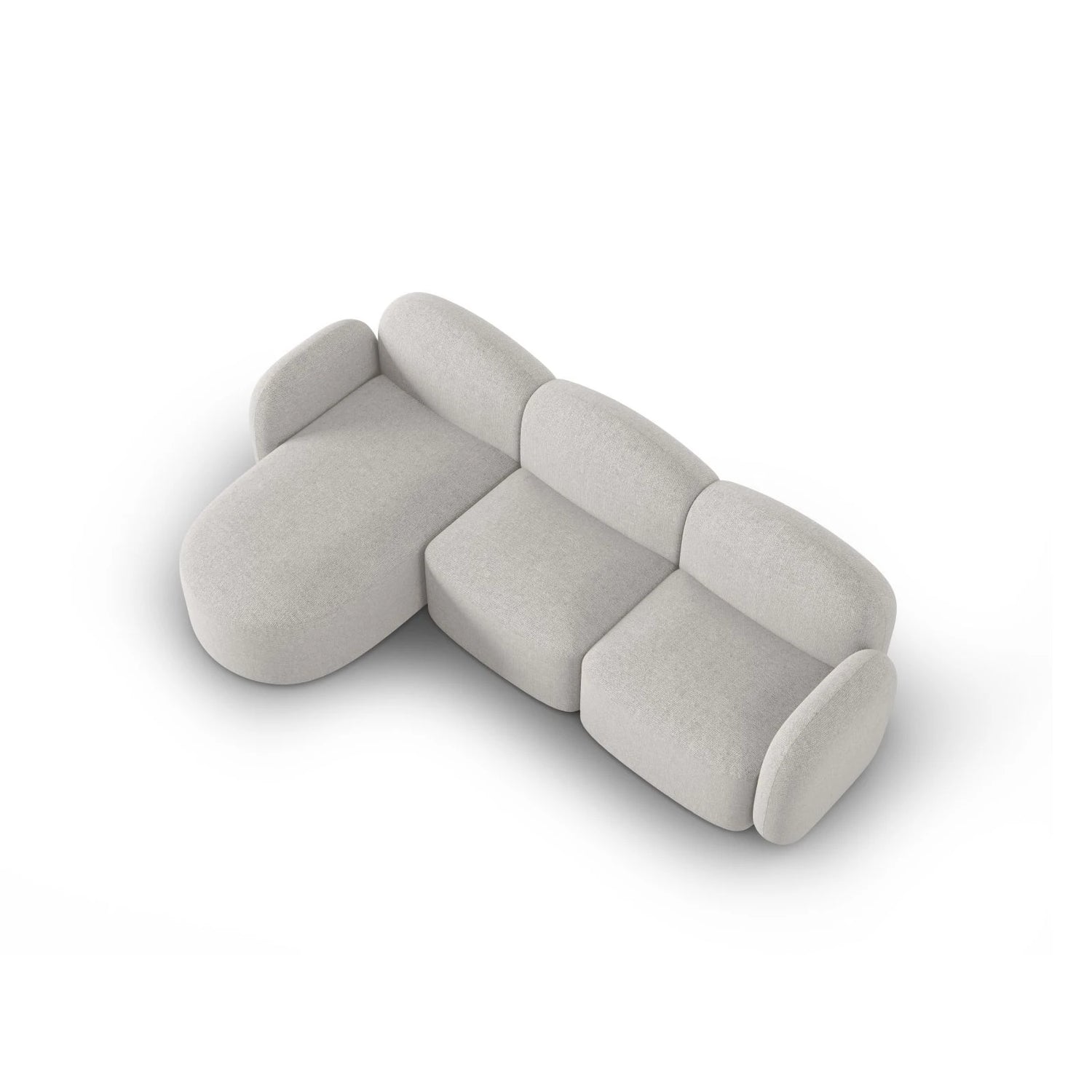 Blair 4-Sitzer Ecksofa Links, mit Bezug aus Chenille (Leg20) in Silver Melange, 274x167 cm – Bild 6
