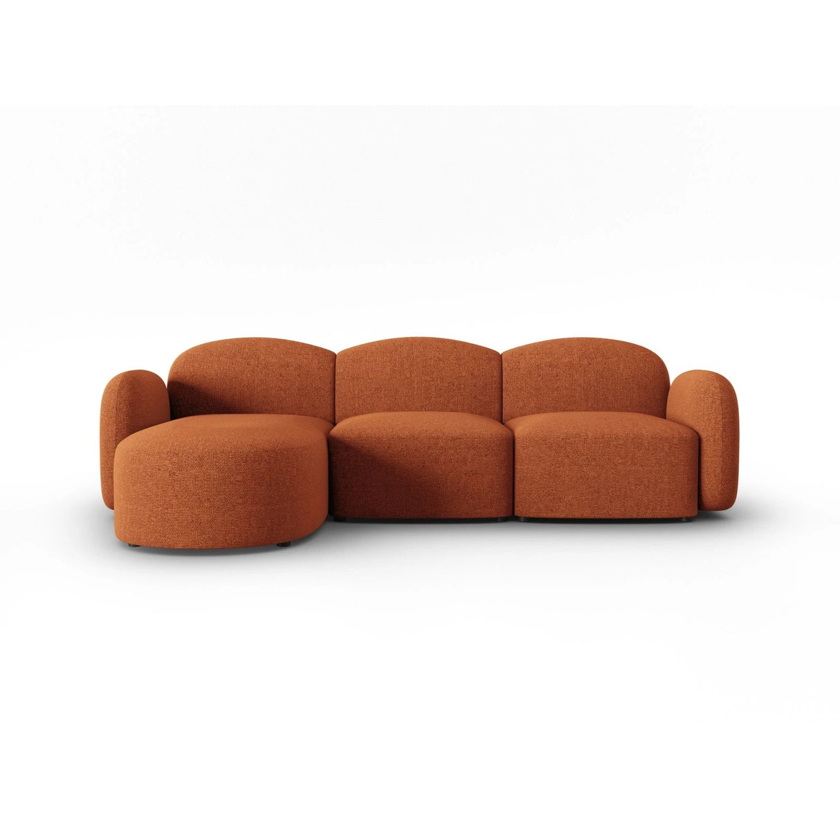 Blair 4-Sitzer Ecksofa Links, mit Bezug aus Chenille (Leg6) in Terracotta Melange, 274x167 cm – Bild 1