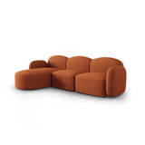 Blair 4-Sitzer Ecksofa Links, mit Bezug aus Chenille (Leg6) in Terracotta Melange, 274x167 cm – Bild 4