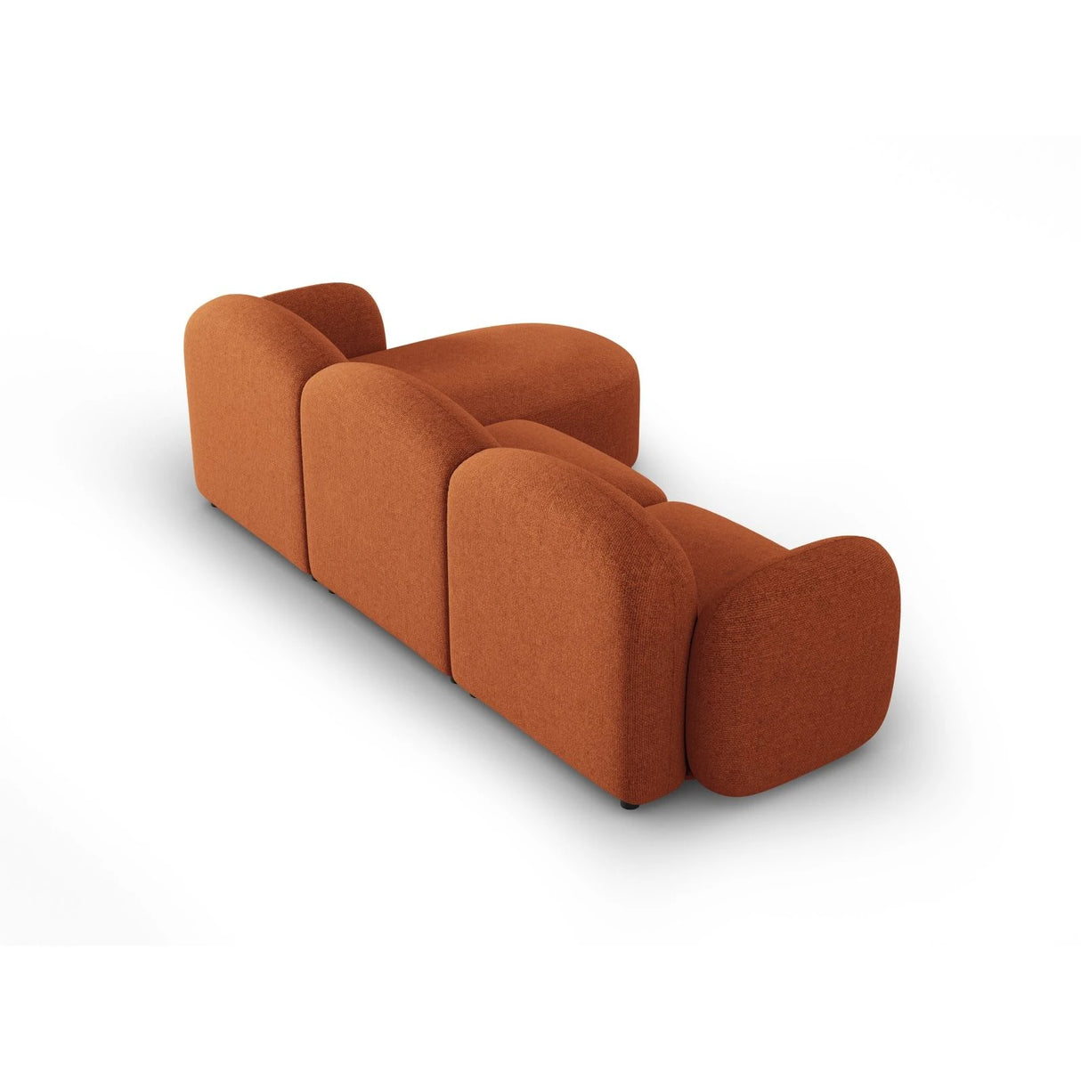 Blair 4-Sitzer Ecksofa Links, mit Bezug aus Chenille (Leg6) in Terracotta Melange, 274x167 cm – Bild 5