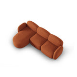 Blair 4-Sitzer Ecksofa Links, mit Bezug aus Chenille (Leg6) in Terracotta Melange, 274x167 cm – Bild 6