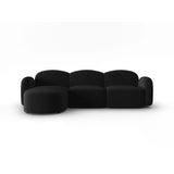 Blair 4-Sitzer Ecksofa Links, mit Bezug aus Samt (CasBla) in Schwarz, 274x167 cm – Bild 1