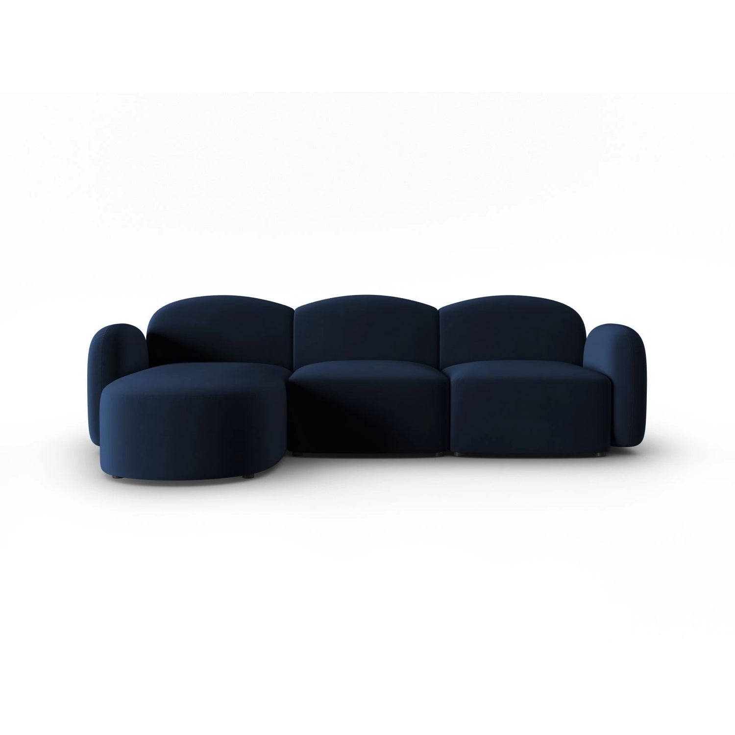 Blair 4-Sitzer Ecksofa Links, mit Bezug aus Samt (CasDeBl) in Königsblau, 274x167 cm – Bild 1