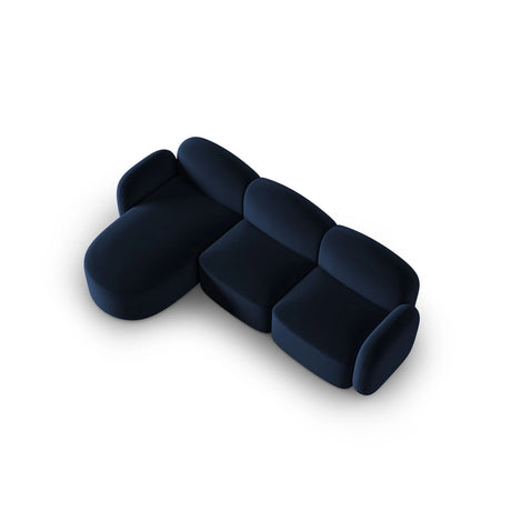 Blair 4-Sitzer Ecksofa Links, mit Bezug aus Samt (CasDeBl) in Königsblau, 274x167 cm – Bild 4