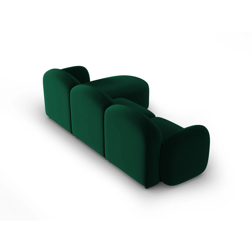 Blair 4-Sitzer Ecksofa Links, mit Bezug aus Samt (CasDeGr) in Flaschengrün, 274x167 cm – Bild 3