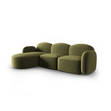 Blair 4-Sitzer Ecksofa Links, mit Bezug aus Samt (CasFor) in Light Green, 274x167 cm – Bild 2
