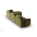 Blair 4-Sitzer Ecksofa Links, mit Bezug aus Samt (CasFor) in Light Green, 274x167 cm – Bild 3