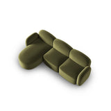 Blair 4-Sitzer Ecksofa Links, mit Bezug aus Samt (CasFor) in Light Green, 274x167 cm – Bild 4