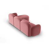 Blair 4-Sitzer Ecksofa Links, mit Bezug aus Samt (CasSal) in Salmon, 274x167 cm – Bild 3