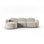 Blair 4-Sitzer Ecksofa Links, mit Bezug aus Samt (CasSan) in Ecru, 274x167 cm – Bild 1