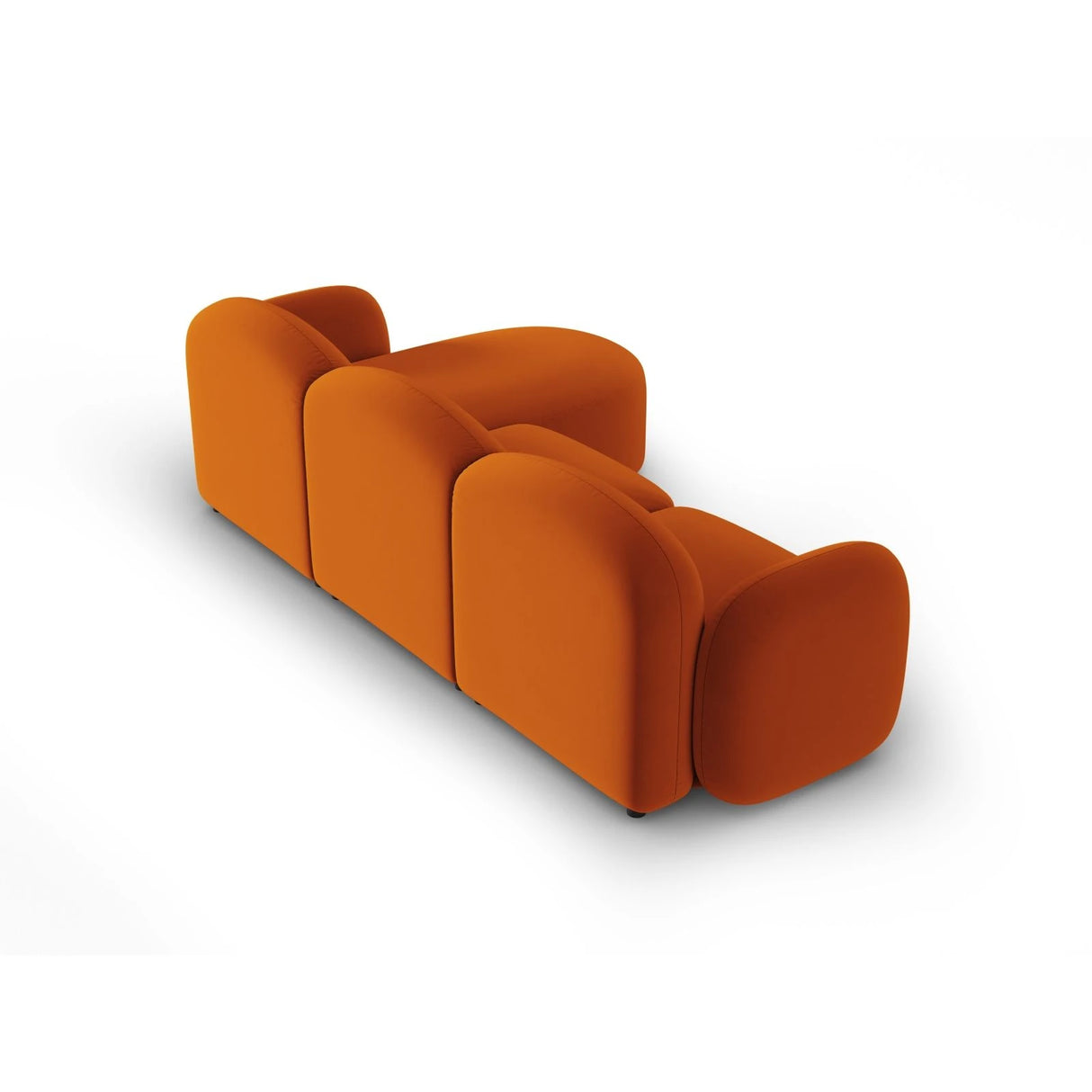 Blair 4-Sitzer Ecksofa Links, mit Bezug aus Samt (CasTerr) in Terrakotta, 274x167 cm – Bild 3