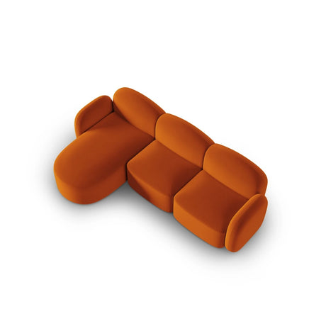 Blair 4-Sitzer Ecksofa Links, mit Bezug aus Samt (CasTerr) in Terrakotta, 274x167 cm – Bild 4