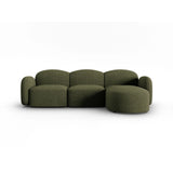 Blair 4-Sitzer Ecksofa Rechts, mit Bezug aus Chenille (Leg10) in Green Melange, 274x167 cm – Bild 1