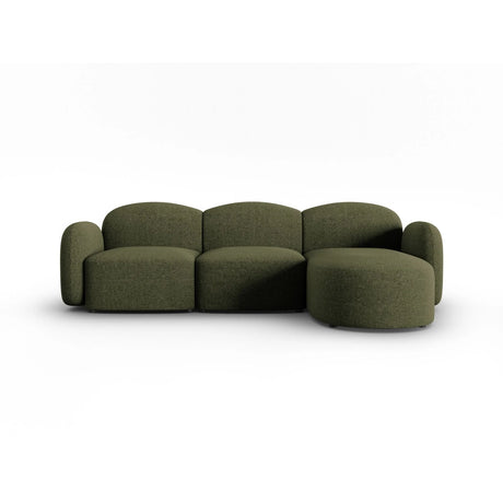 Blair 4-Sitzer Ecksofa Rechts, mit Bezug aus Chenille (Leg10) in Green Melange, 274x167 cm – Bild 1