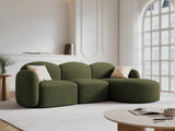 Blair 4-Sitzer Ecksofa Rechts, mit Bezug aus Chenille (Leg10) in Green Melange, 274x167 cm – Bild 2