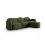 Blair 4-Sitzer Ecksofa Rechts, mit Bezug aus Chenille (Leg10) in Green Melange, 274x167 cm – Bild 4